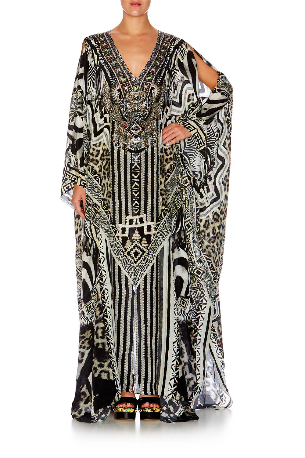 TRIBAL THEORY SPLIT FRONT & SLEEVE KAFTAN