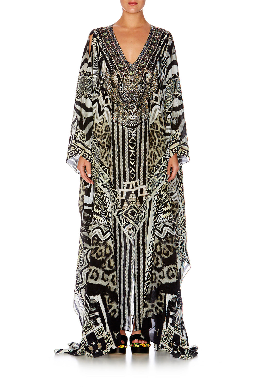 TRIBAL THEORY SPLIT FRONT & SLEEVE KAFTAN