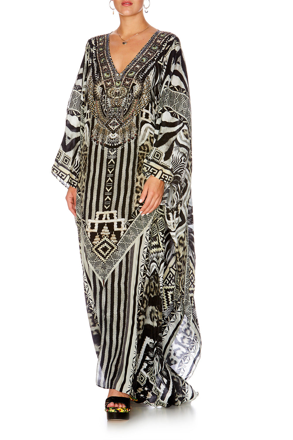 TRIBAL THEORY SPLIT FRONT & SLEEVE KAFTAN