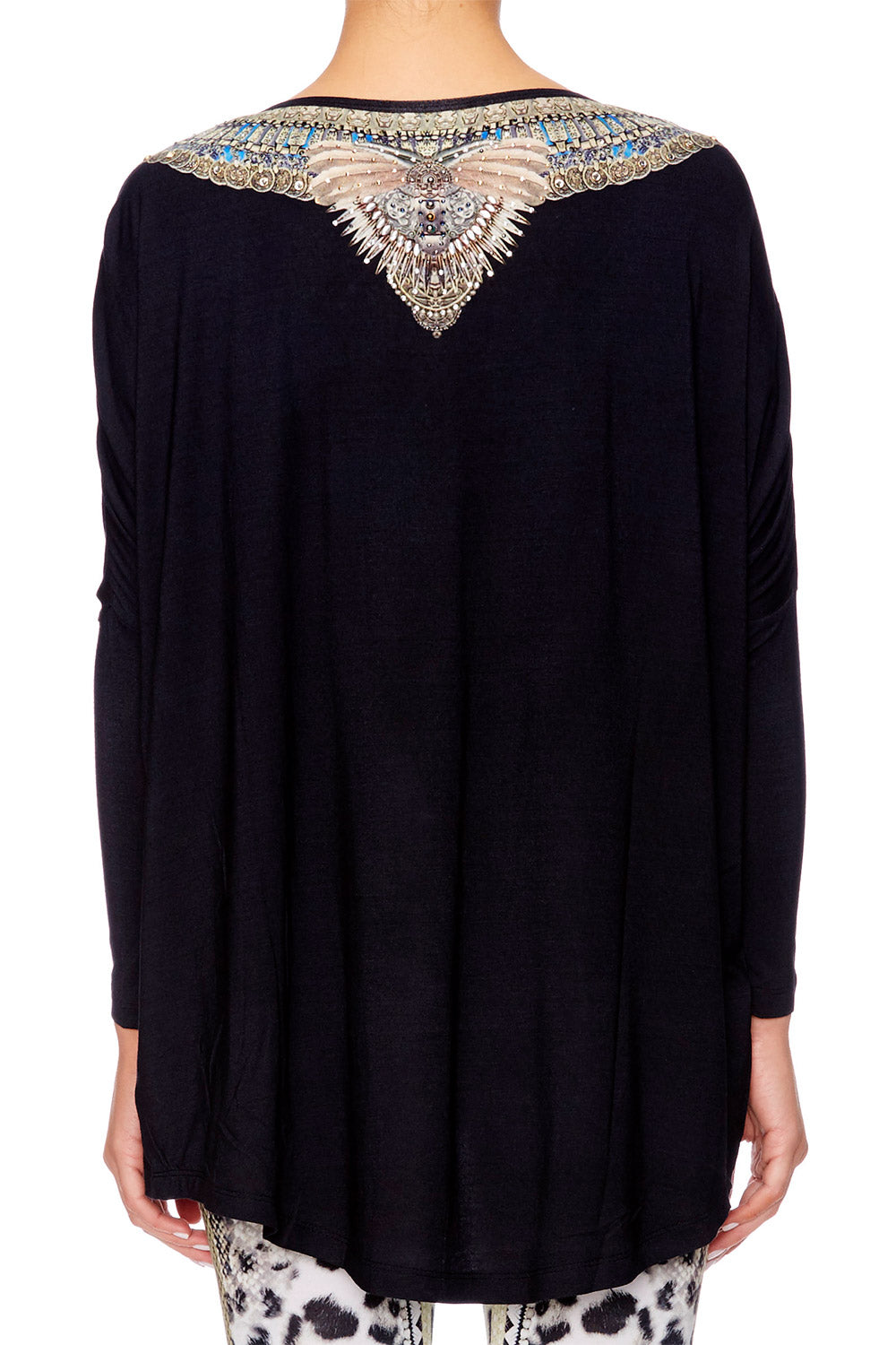 BLACK OVERSISED LONG T-SHIRT