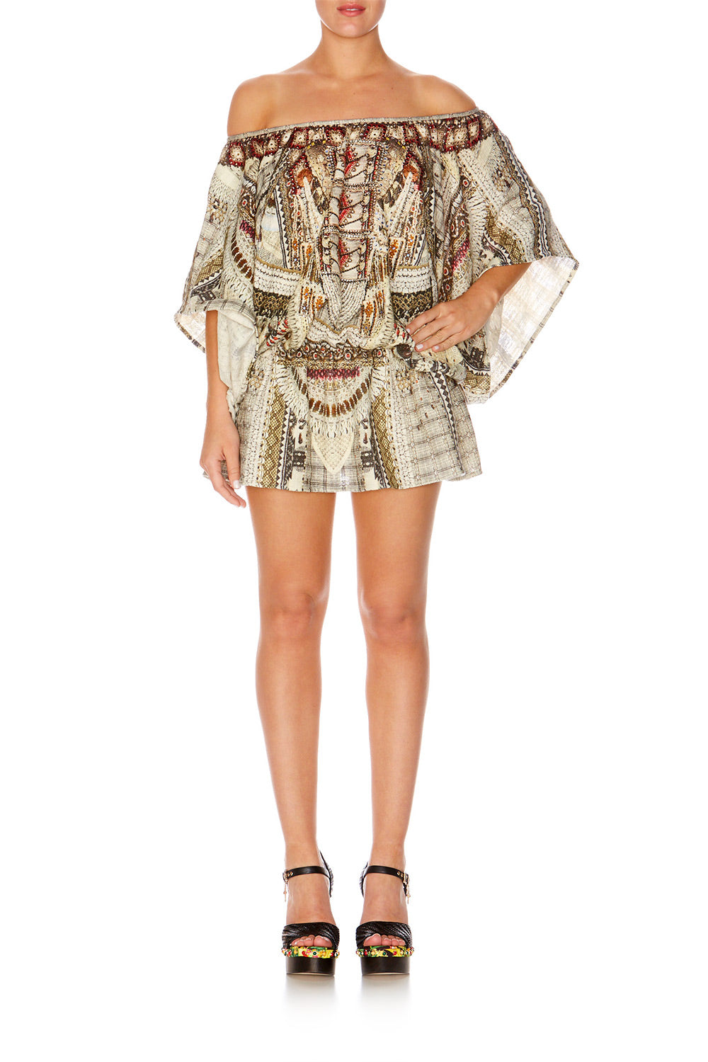 SPELL BOUND ELASTICATED WAIST SHORT DRESS