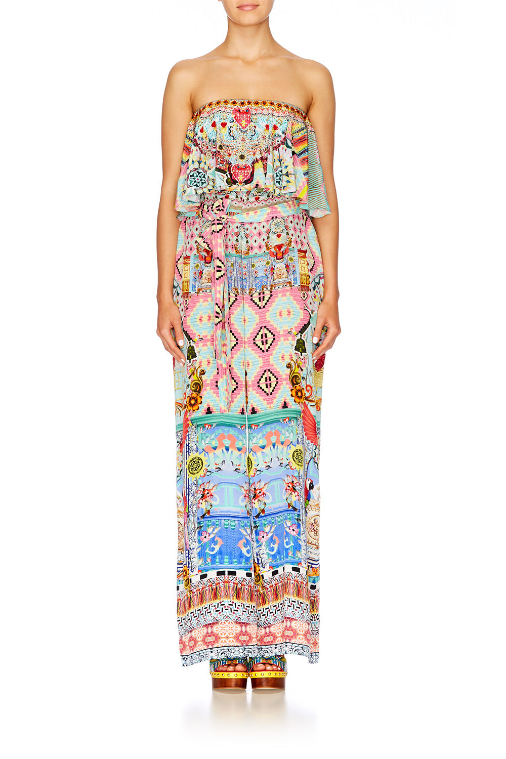 CLOSE TO MY HEART STRAPLESS JUMPSUIT W FRILL