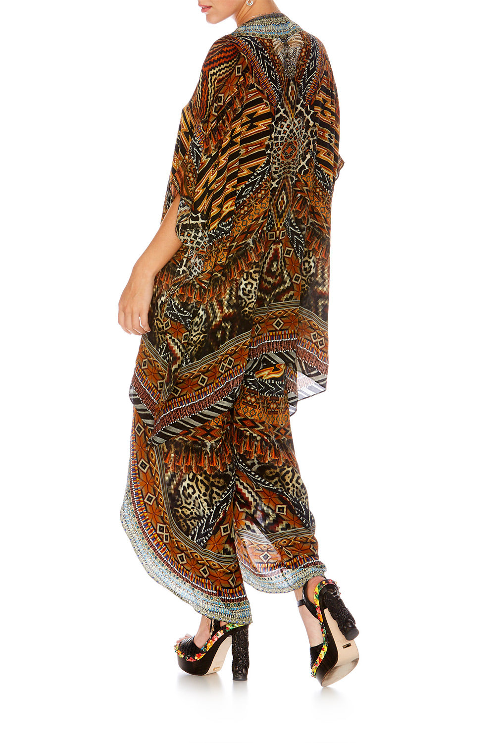 DAWN OF TIME SHORT LACE UP KAFTAN