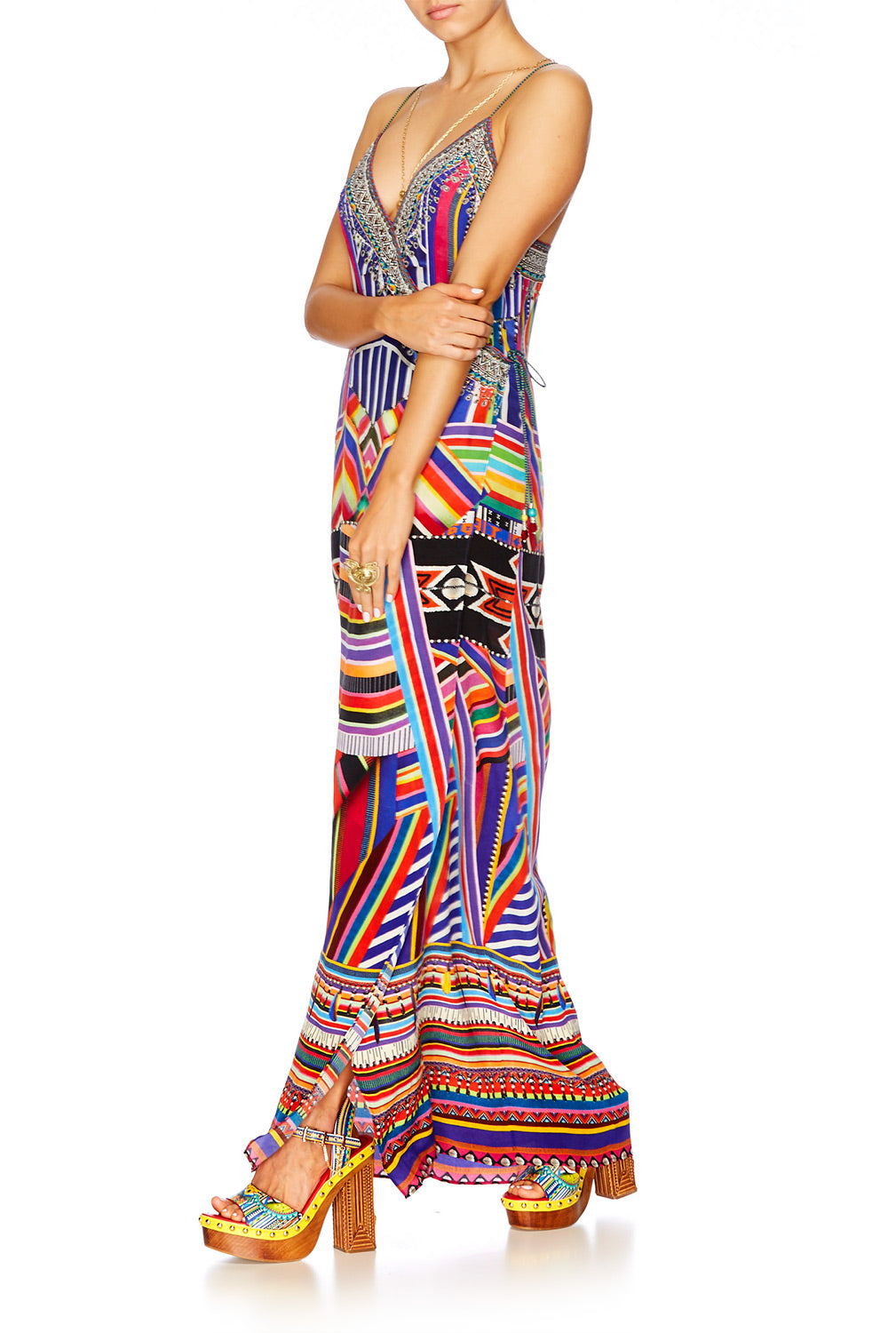 TSACHILA BLESSING ASYMMETRICAL WRAP DRESS