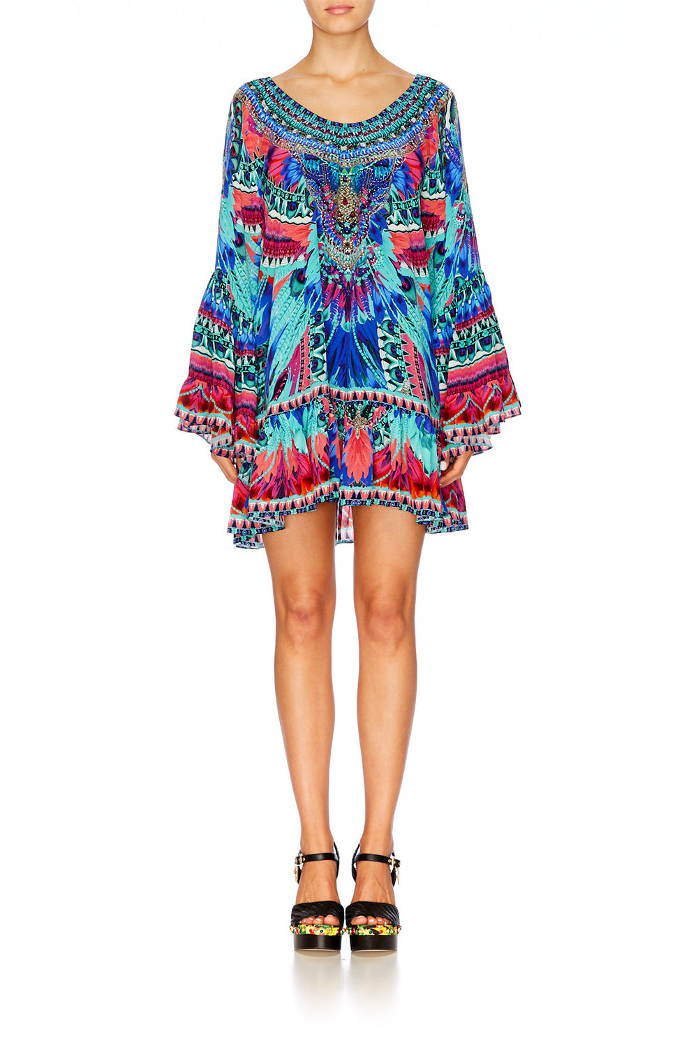 SKY FALL A LINE FRILL DRESS