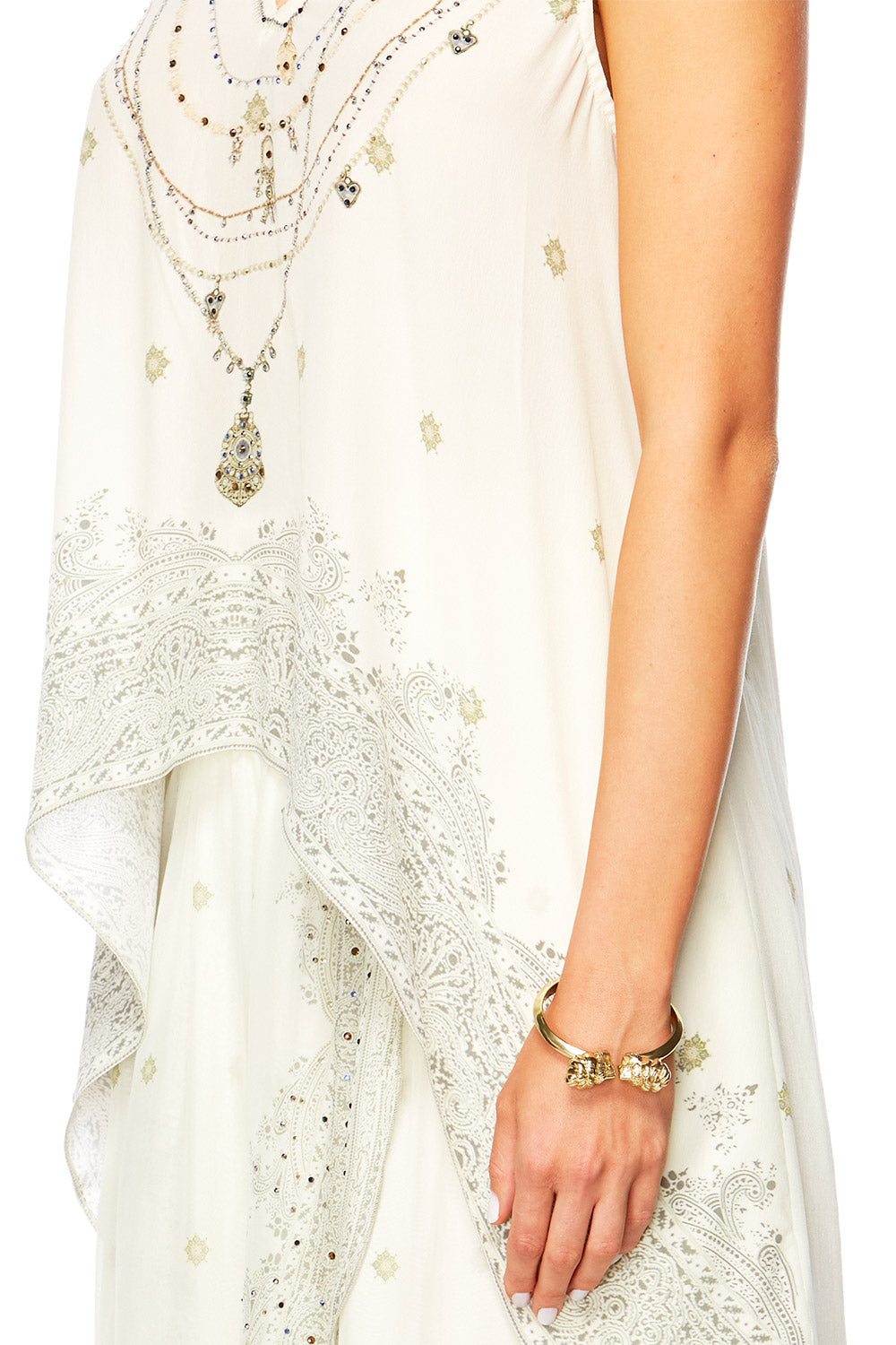 GOLD BRASS TURBAN TIGER BANGLE