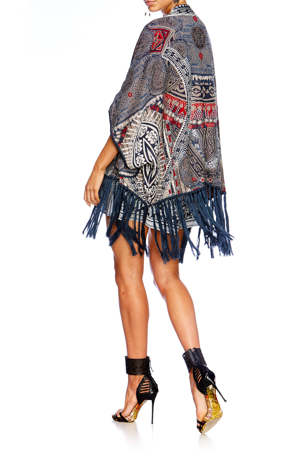 TEACHERS PET PONCHO W POCKETS & FRINGING