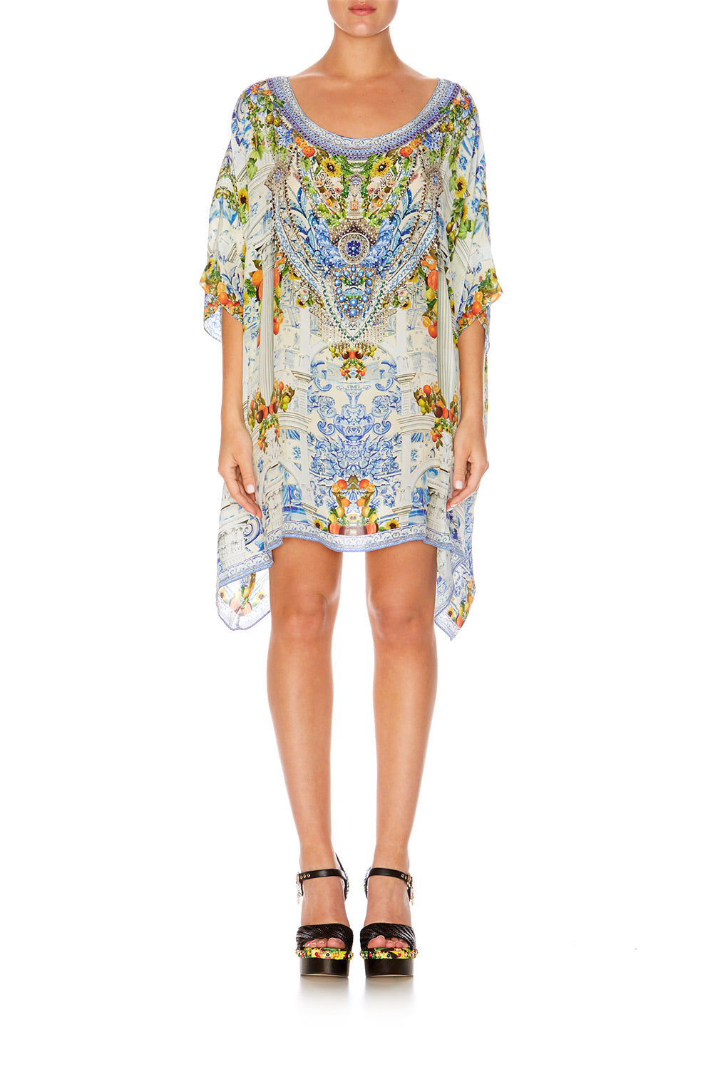 COME AS YOU ARE SHORT ROUND NECK KAFTAN