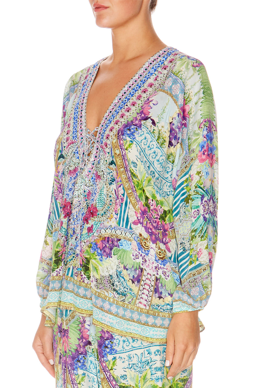 SALVADOR FIELDS FOREVER LACE UP SHIRT