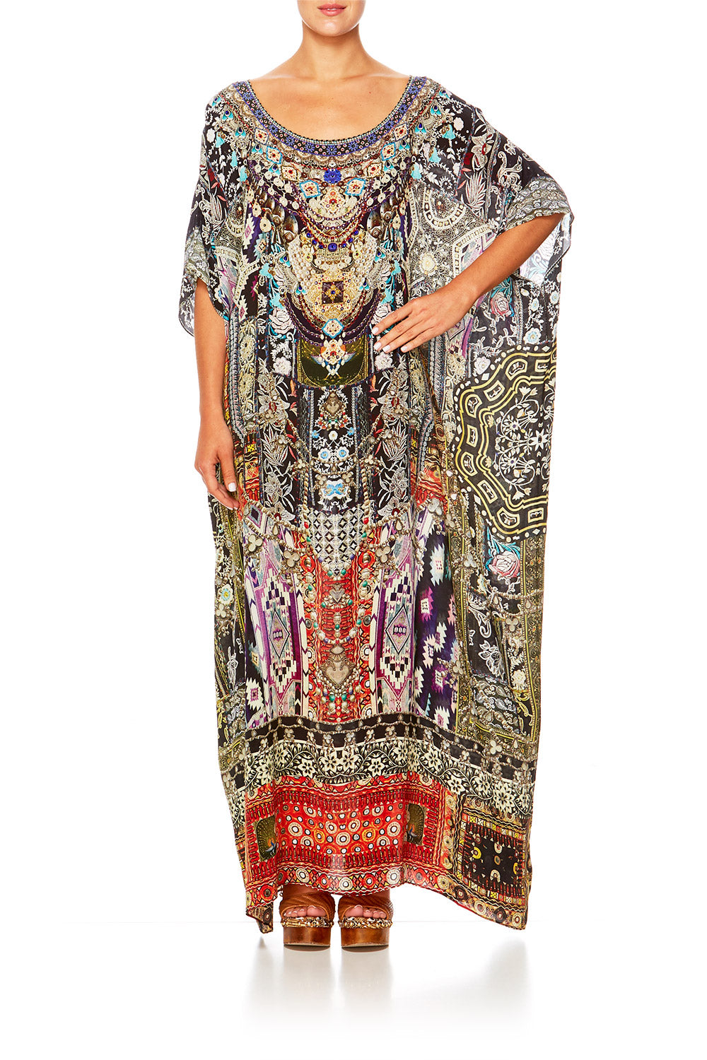 CAMILLA JAGGIS KINGDOM ROUND NECK KAFTAN