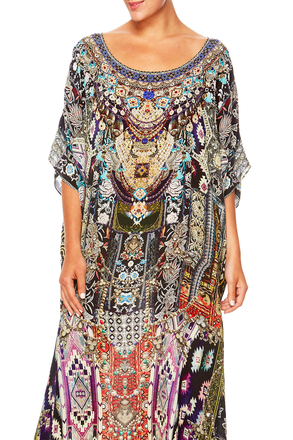 CAMILLA JAGGIS KINGDOM ROUND NECK KAFTAN