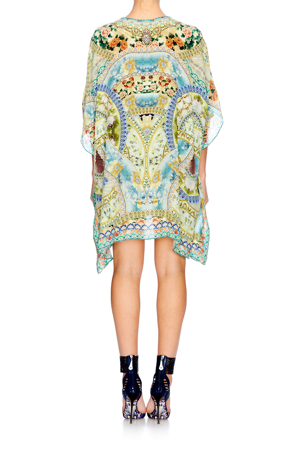 SIGN OF PEACE SHORT LACE UP KAFTAN