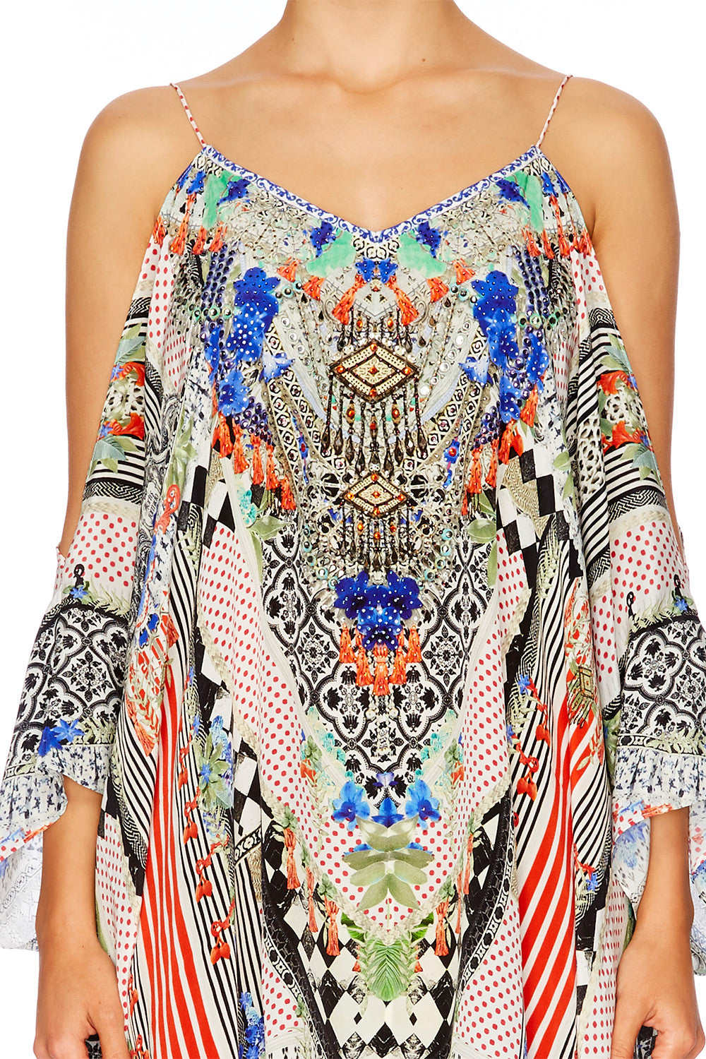 MEET ME HERE SHORT SHOESTRING STRAP KAFTAN