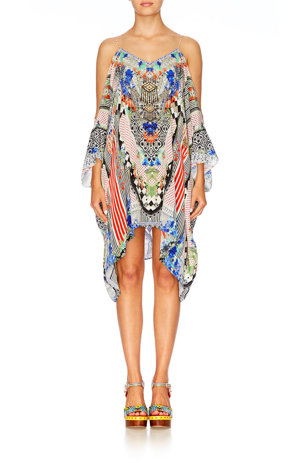 MEET ME HERE SHORT SHOESTRING STRAP KAFTAN