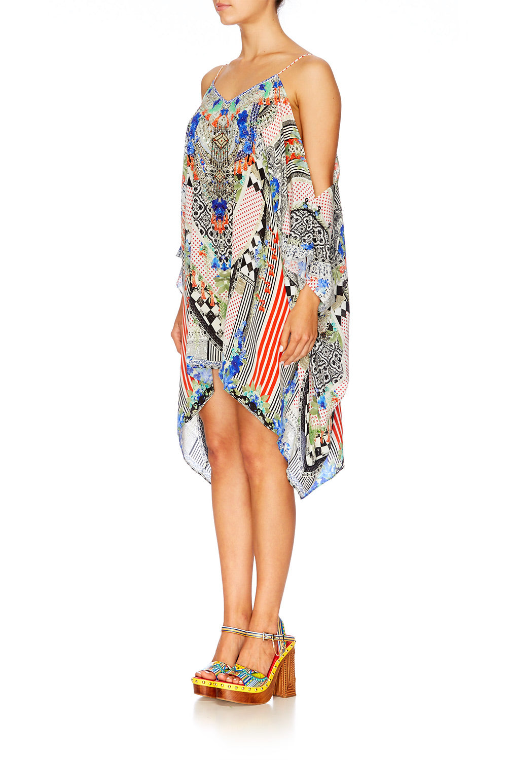 MEET ME HERE SHORT SHOESTRING STRAP KAFTAN