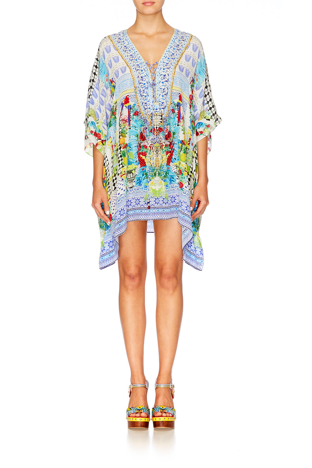 MASKING MADNESS SHORT LACE UP KAFTAN