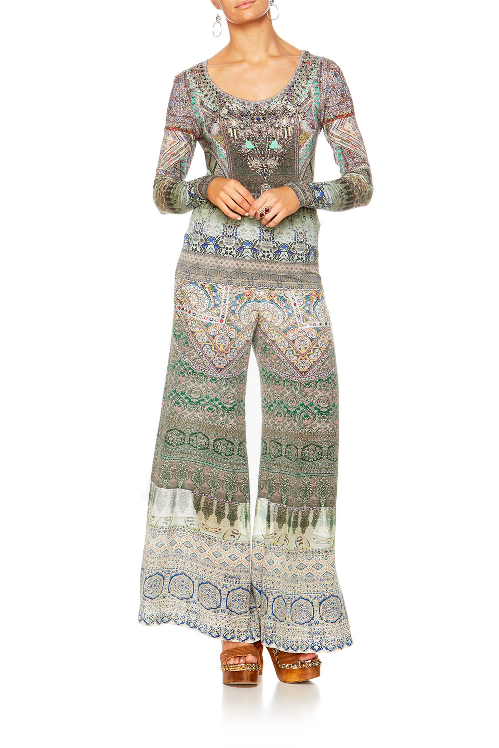 MAMAS HOME LONG SLEEVE FITTED TOP