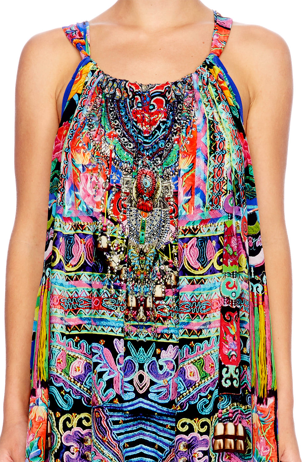 PRETTY PRECESSION DRAWSTRING DRESS