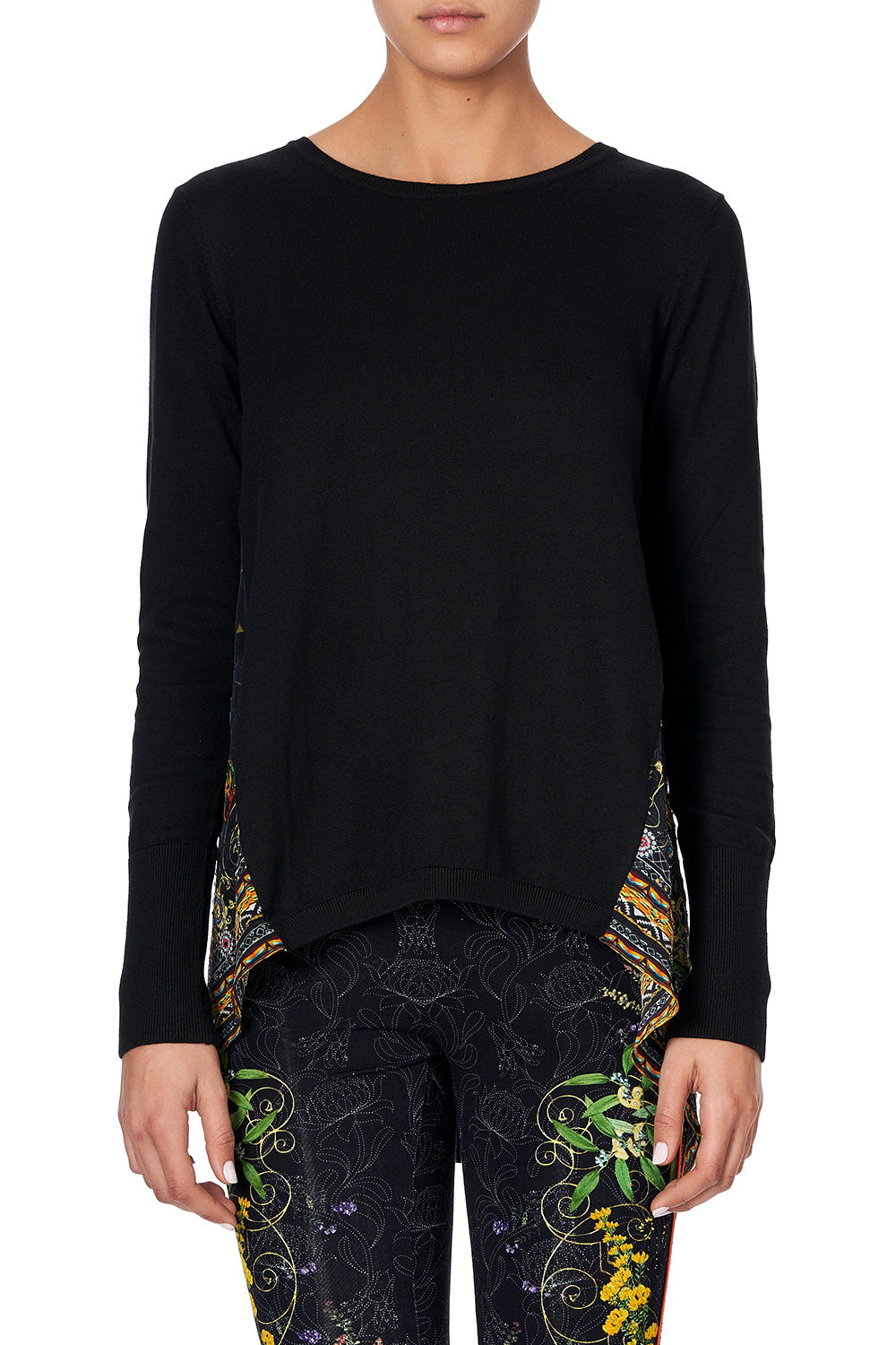 SILK GODET KNIT JUMPER BLACKHEATH BETTY