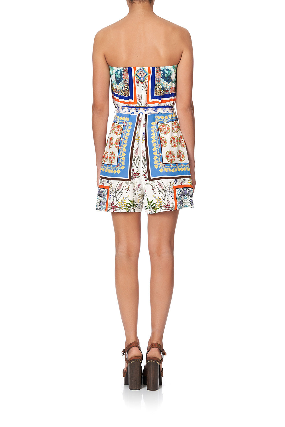 STRAPLESS PLAYSUIT WITH WAIST TIE GONE COAST