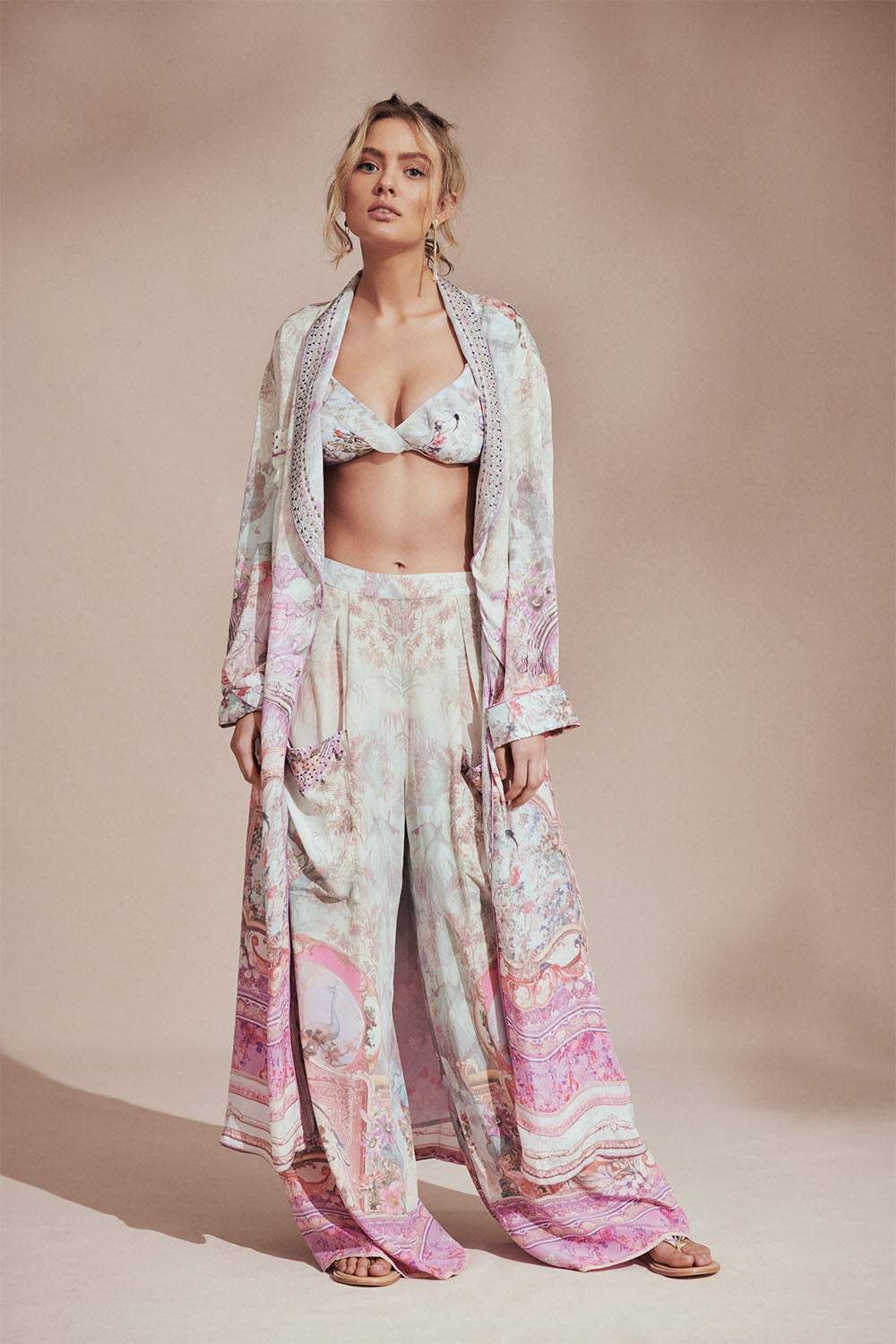 LONG ROBE WITH TIE ELECTRON LIBRE