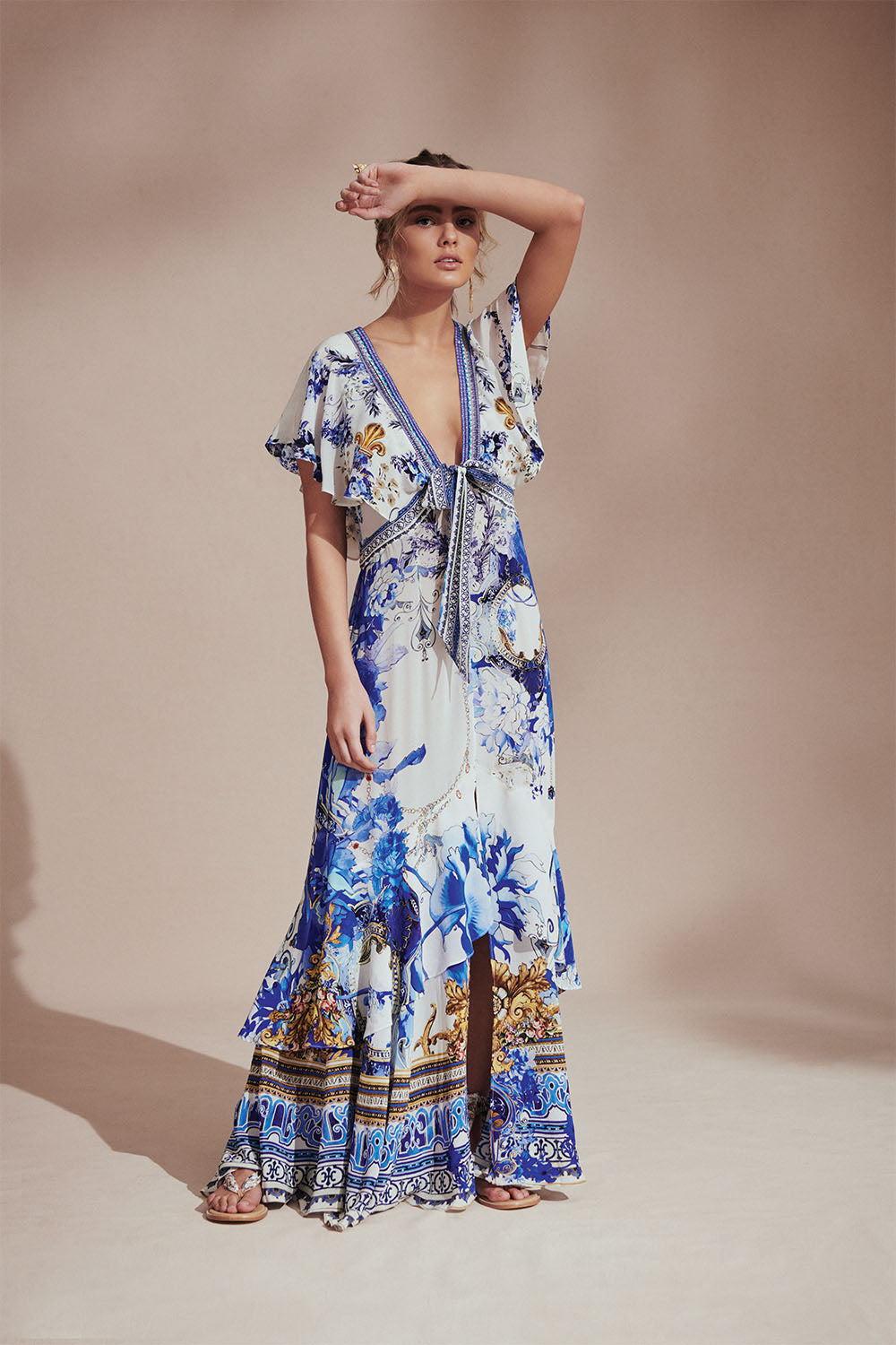 TIE FRONT MAXI WITH SPLIT SAINT GERMAINE