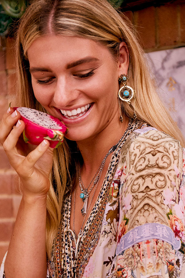 PHOENIX RISE DISK EARRINGS