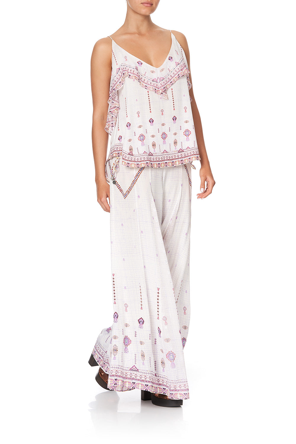 TOP WITH NECKLINE FRILL TANAMI ROAD