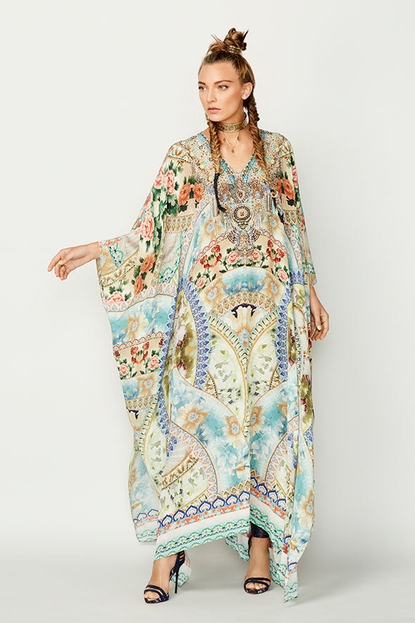 SIGN OF PEACE SPLIT FRONT AND SLEEVE KAFTAN
