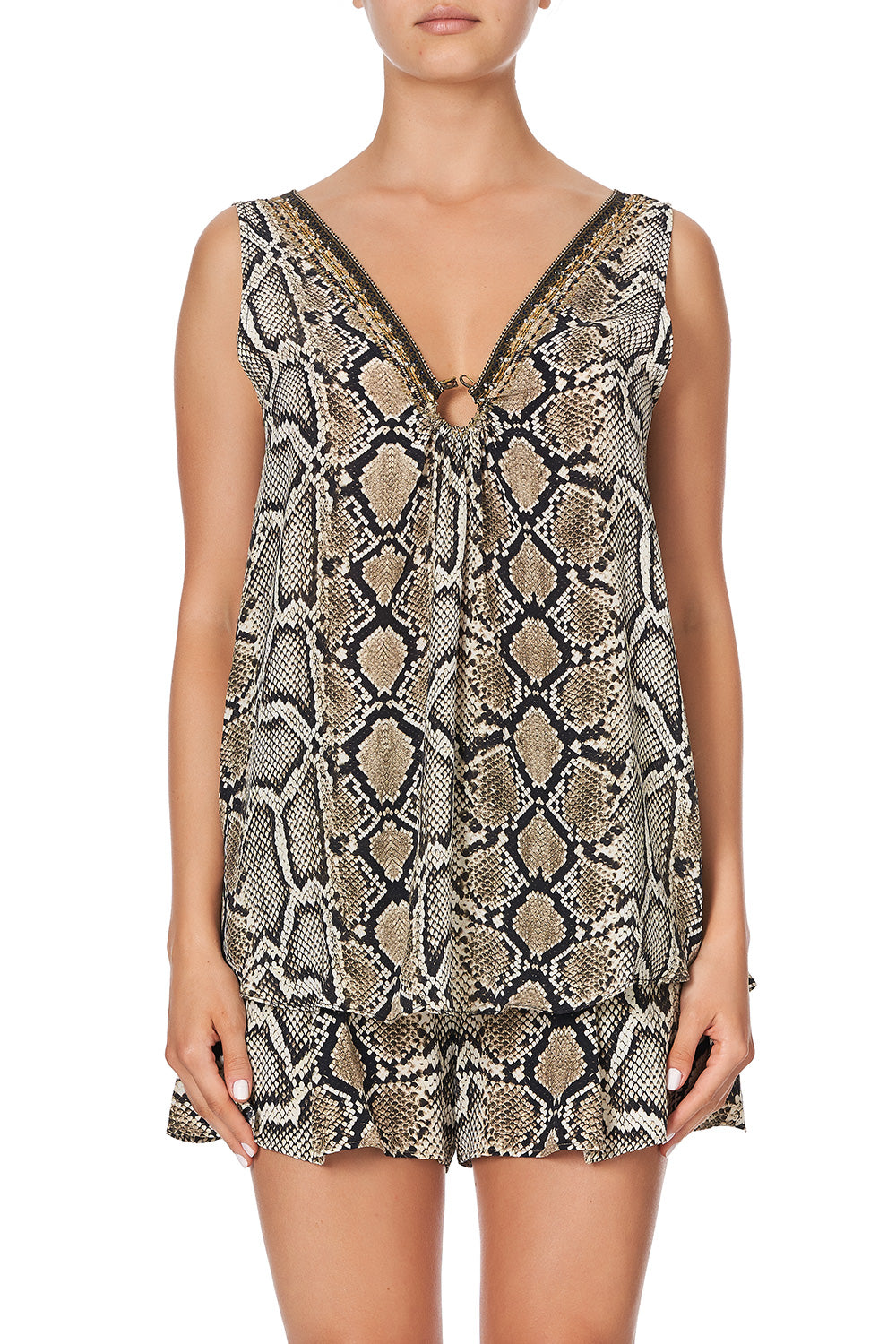 WIDE STRAP U-RING TOP KAKADU BOO