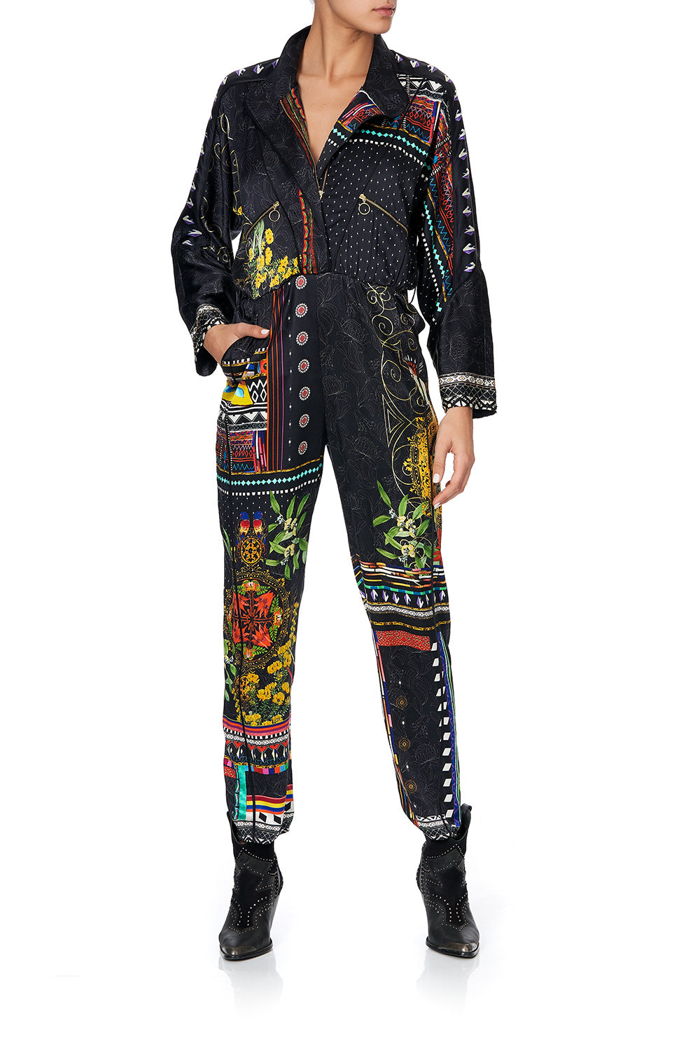 ZIP FRONT PANEL JUMPSUIT BLACKHEATH BETTY