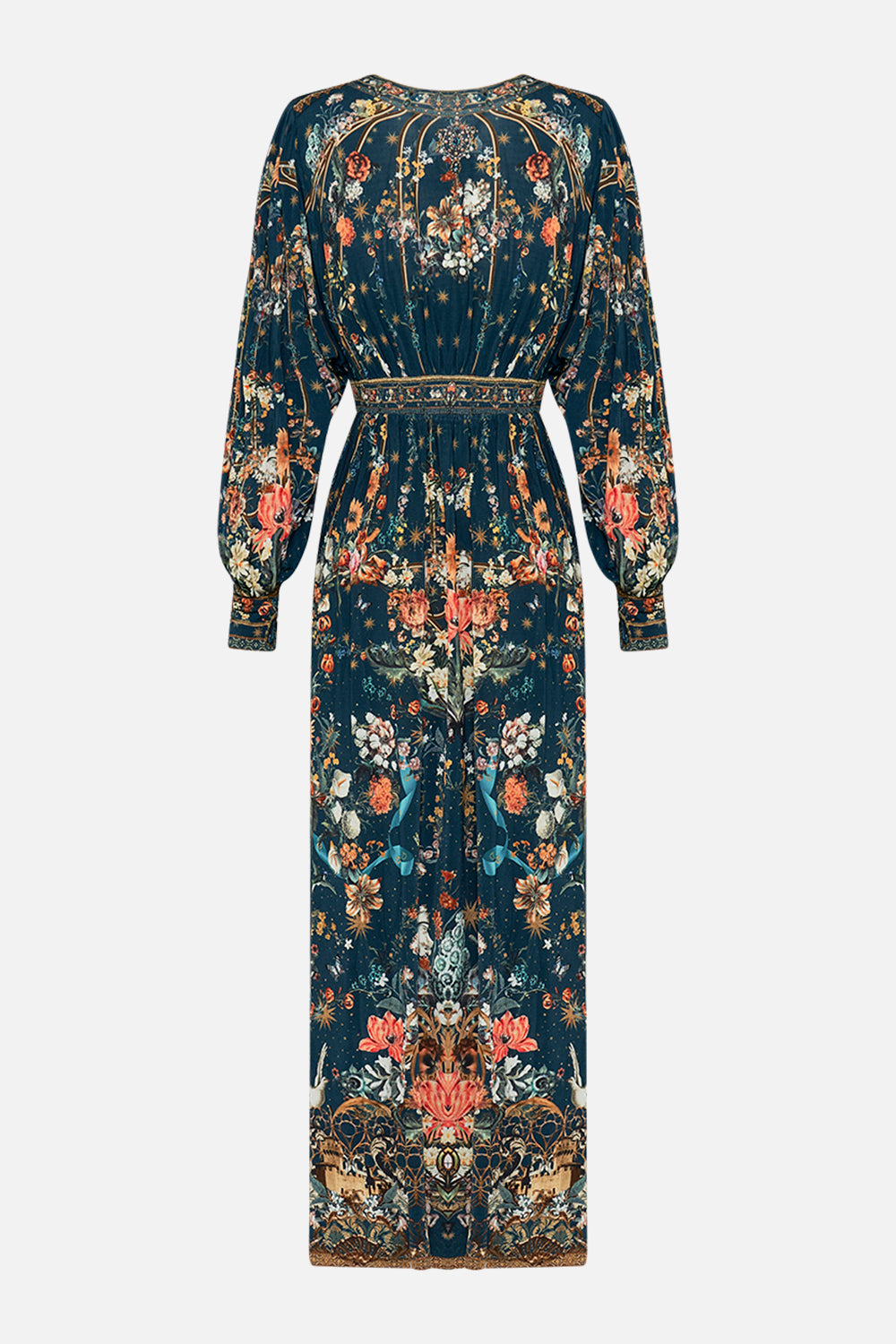 Camilla jersey dress in She Who Wears The Crown print