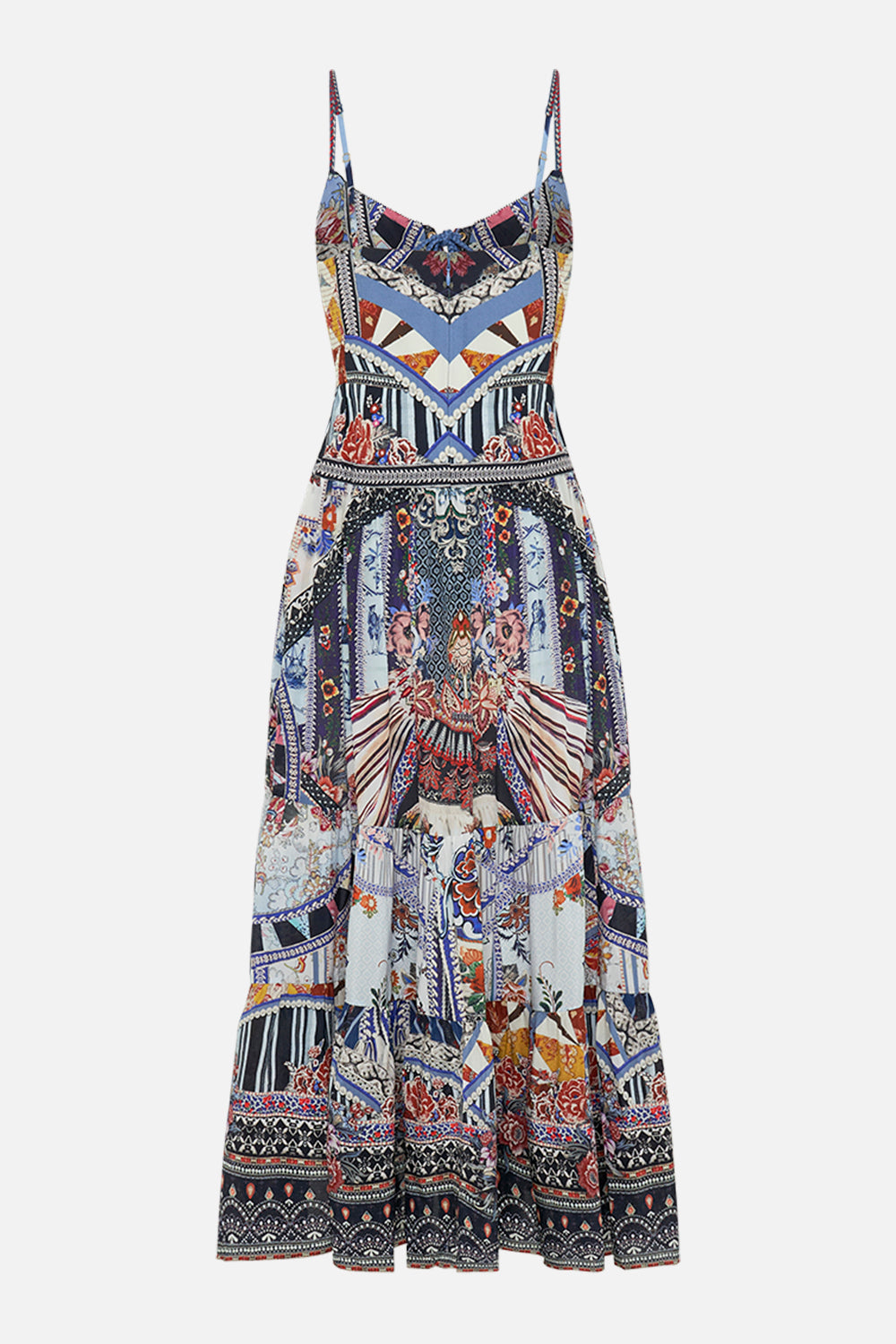 CAMILLA midi dress in My Folk Art Heart print