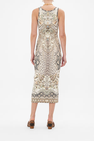 CAMILLA jersey dress in Looking Glass Houses print 