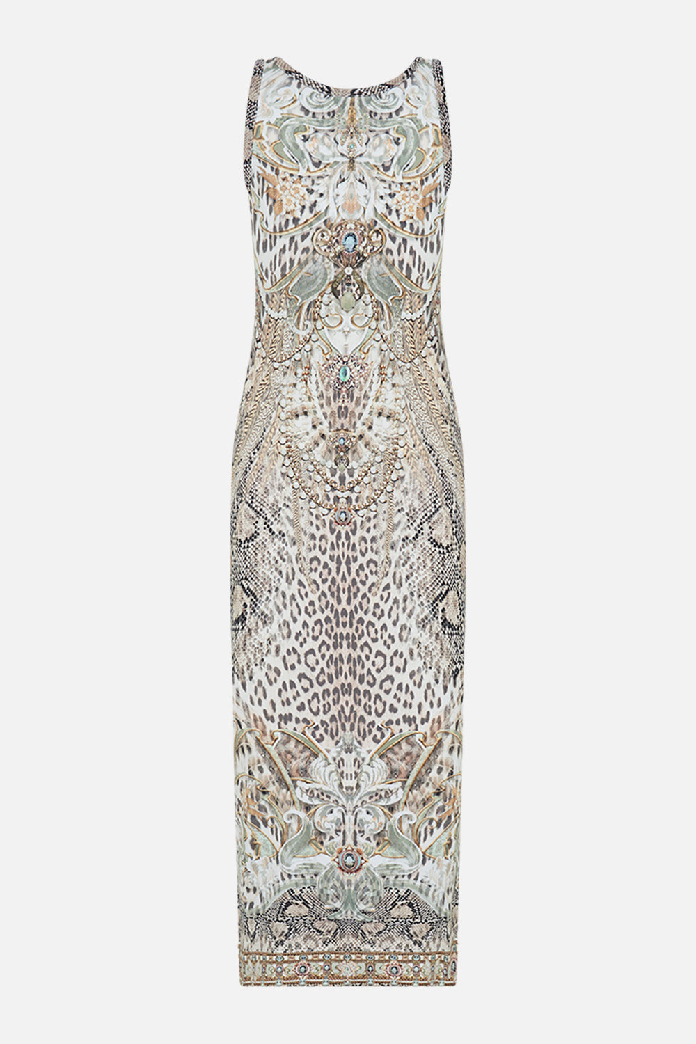 CAMILLA jersey dress in Looking Glass Houses print 