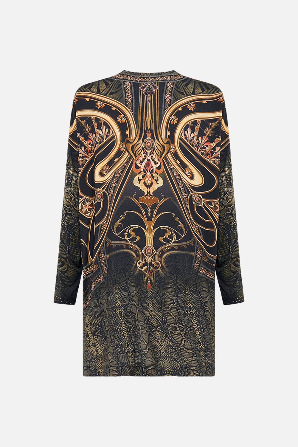 CAMILLA graphic tee in Nouveau Noir print