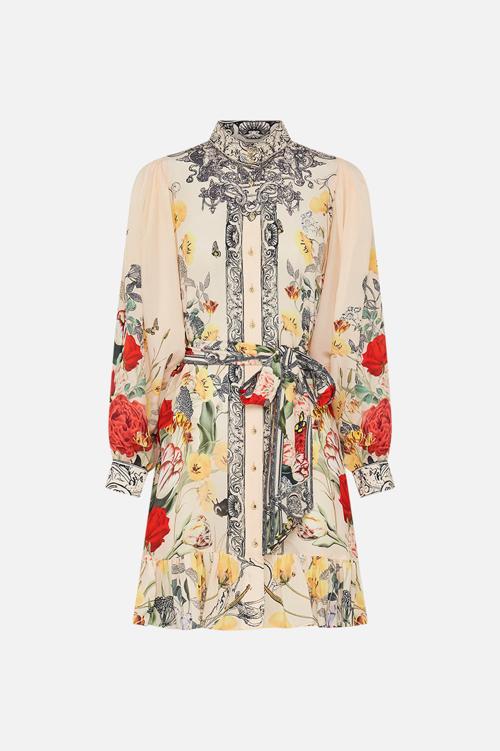 CAMILLA silk shirt dress in Etched Into Eternity print