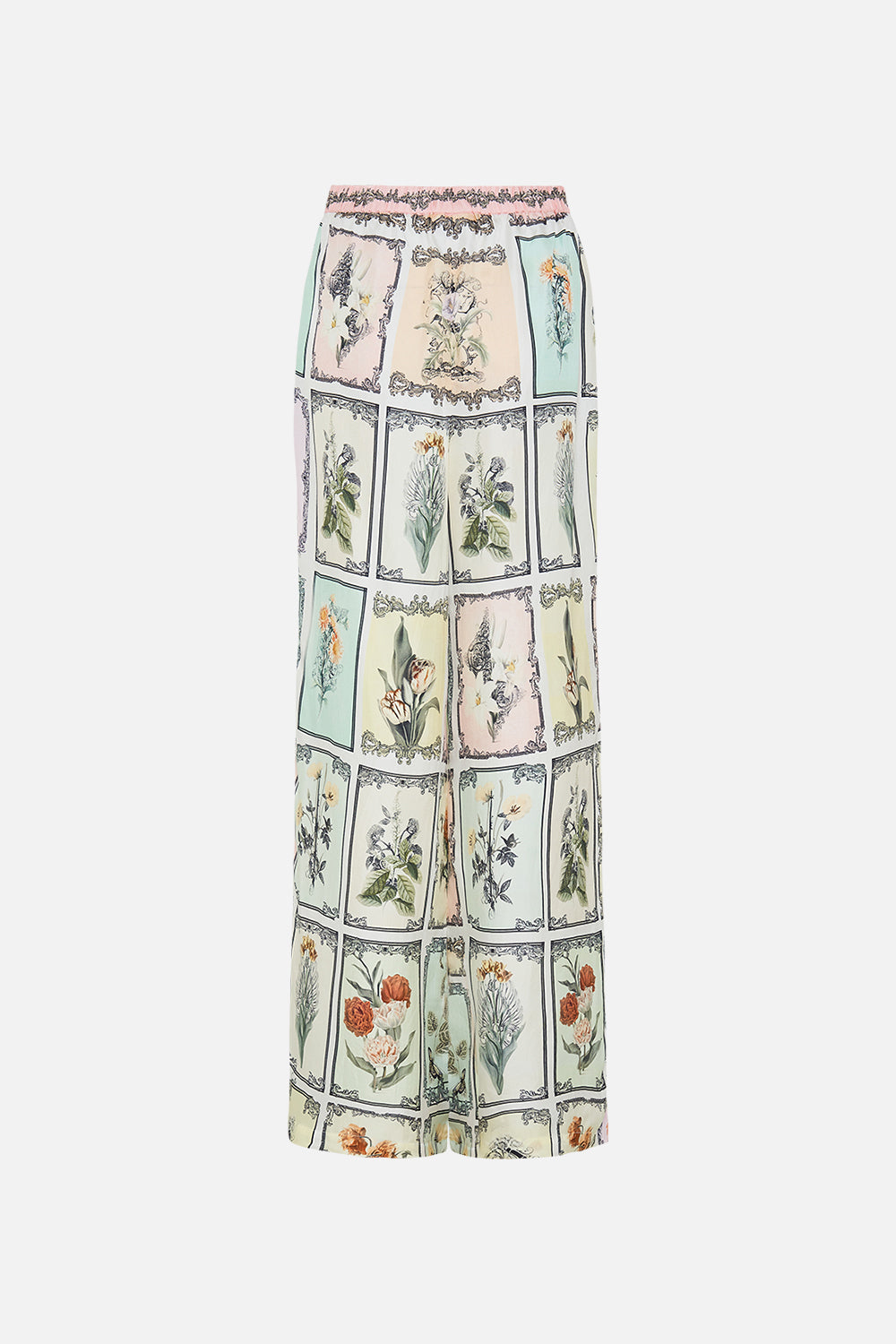 CAMILLA multi Minimal Wide Leg Pant in Long Live Letterpress