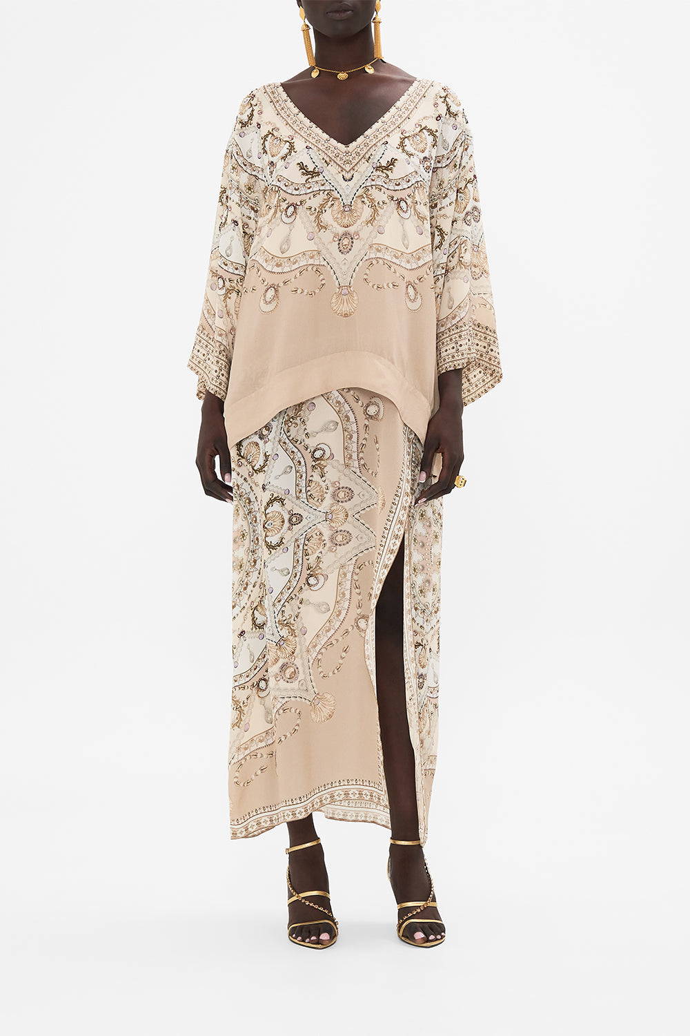 OVERLAY KAFTAN WITH SPLIT FRONT GROTTO GODDESS main image 1