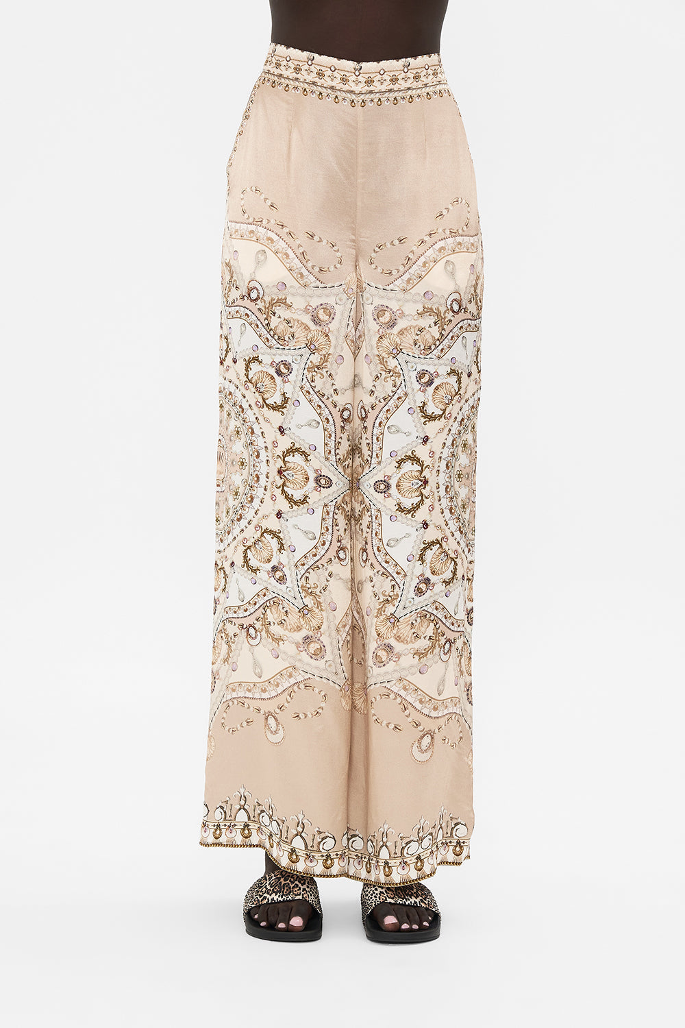 CAMILLA Blush Straight Leg Relaxed Trouser in Grotto Goddess