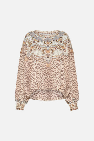 CAMILLA embellished sweater in Grotto Goddess print