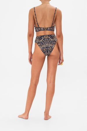 CAMILLA luxury bikini top in Dance With The Duke print