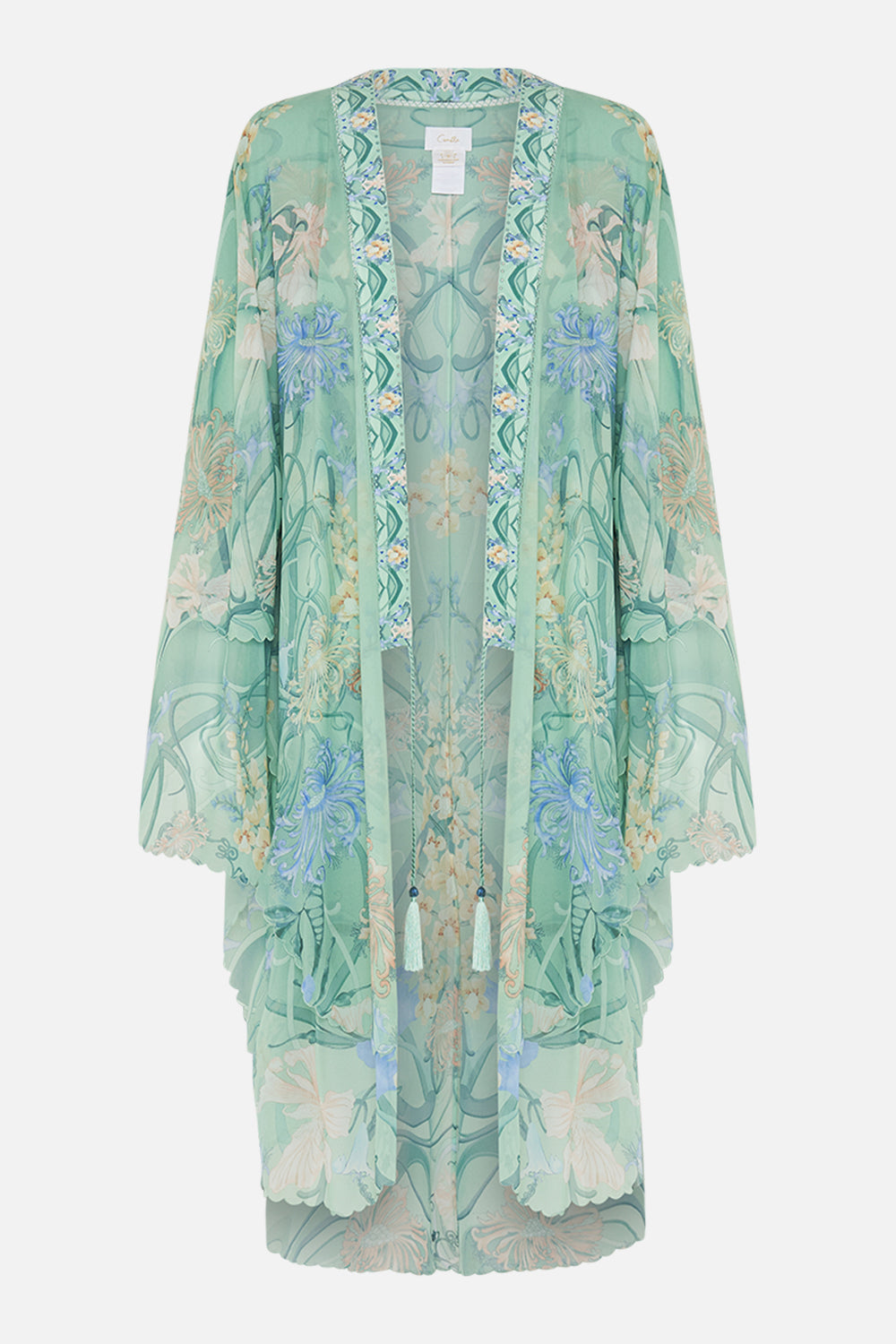 CAMILLA Floral Scalloped Edge Layer in Dreaming in Dutch print