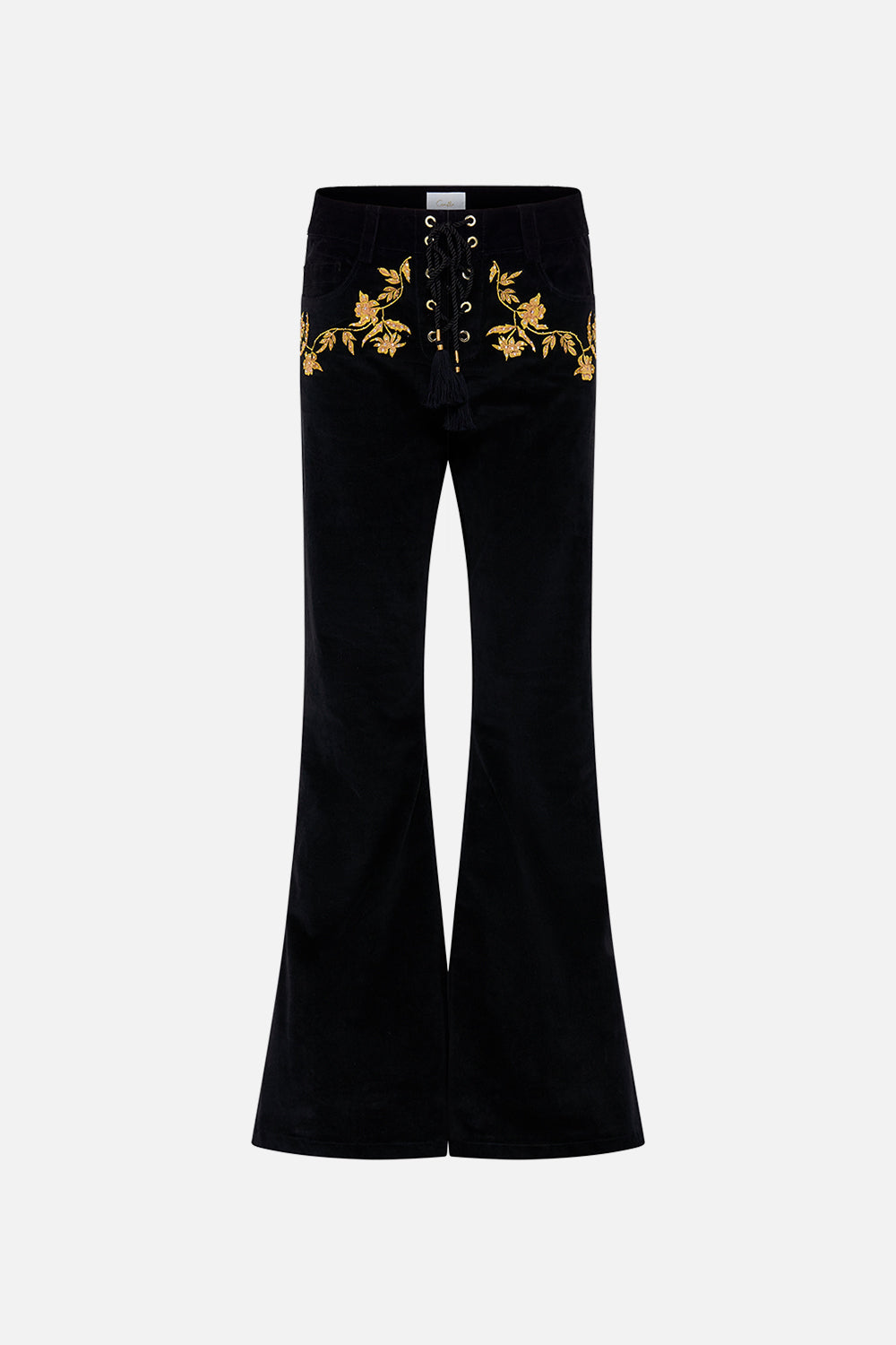 CAMILLA floral Eyelet Front Pant in Stitched in Time