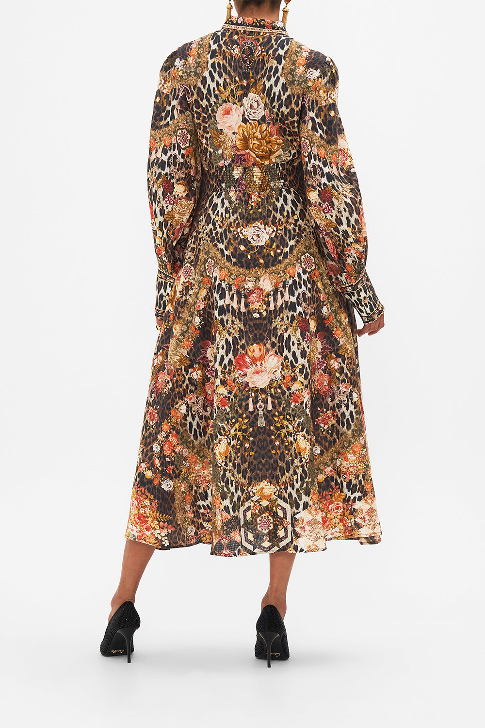 CAMILLA Leopard Waist Tie Shirt Dress in Born in Bruges