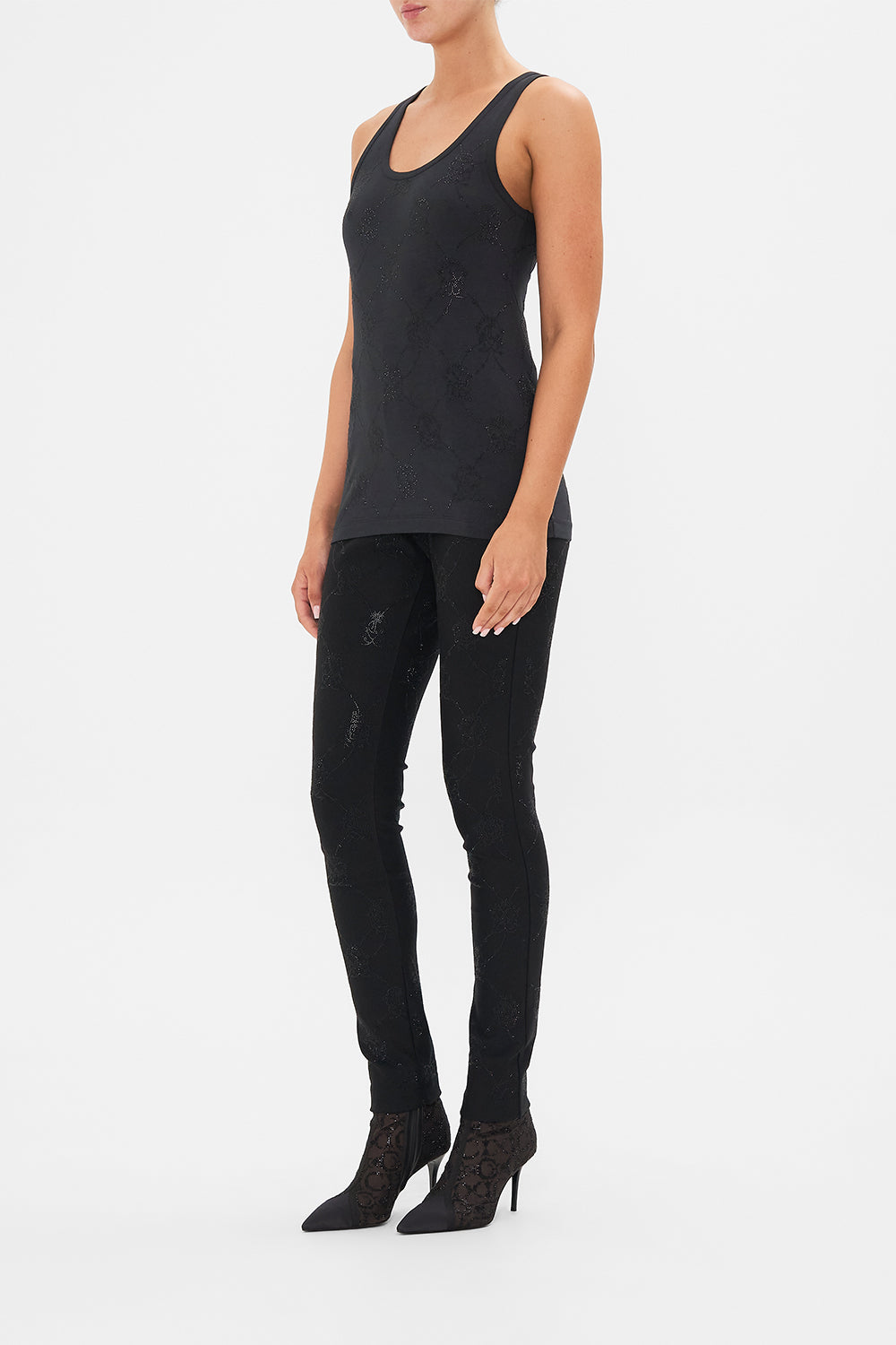 CAMILLA Leopard Jersey Scoop Neck Tank Top in Amsterglam