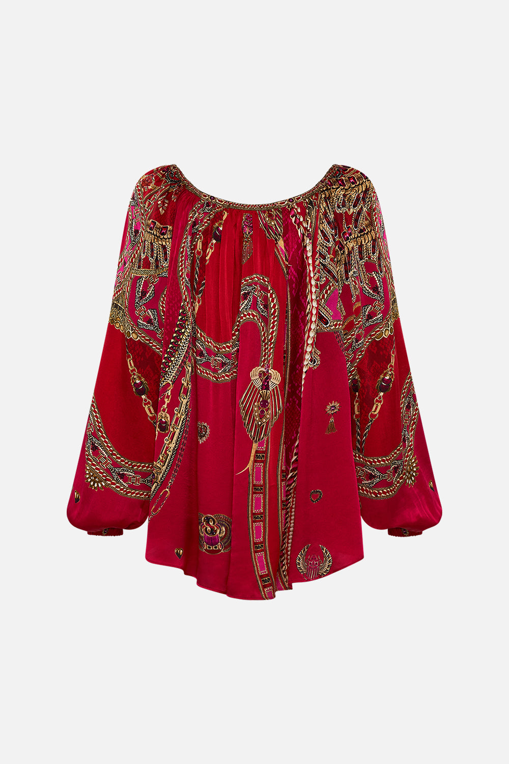 FLARED BLOUSON SLEEVE BLOUSE KISSED BY A COBRA