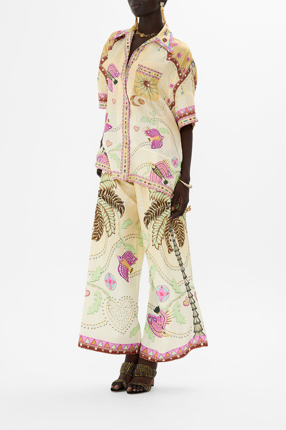 OVERSIZED SHIRT WITH POCKET ASWAN ABSTRACT