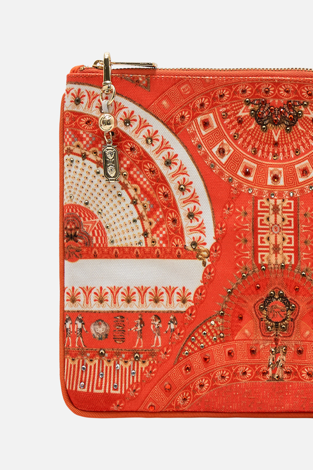 CAMILLA Small Canvas Clutch in The Obelisk Gate Print