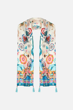 CAMILLA Long Scarf in Living In Colour print